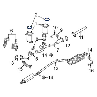 Mercury OE - Left Exhaust Crossover Gasket