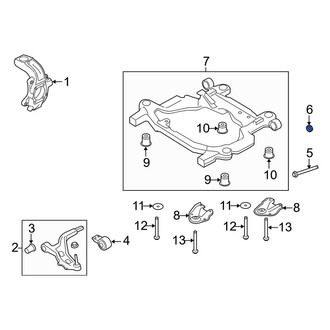 Mercury OE - Front Lower Suspension Control Arm Nut