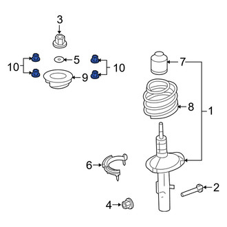 Mercury OE - Front Suspension Strut Mount Nut