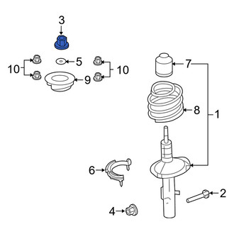 Mercury OE - Front Upper Suspension Strut Mount Nut
