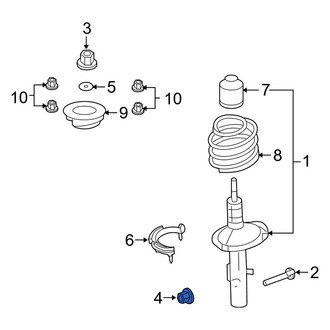 Mercury OE - Front Lower Suspension Strut Mount Nut