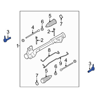 Mercury OE - Outer Steering Tie Rod End