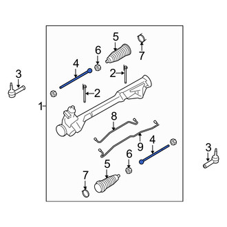 Mercury OE - Outer Steering Tie Rod End