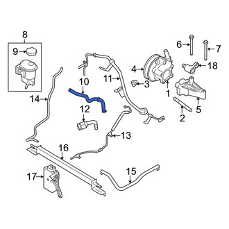 Mercury OE - Power Steering Reservoir Hose