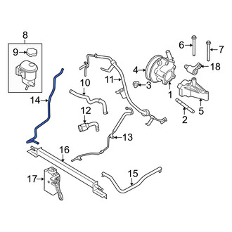 Mercury OE - Power Steering Reservoir Hose