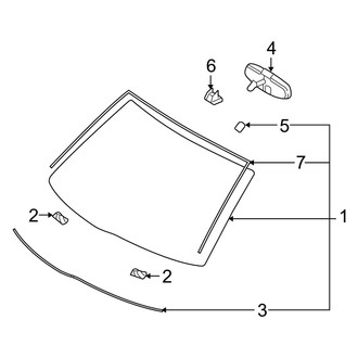 Mercury OE - Windshield - Glass