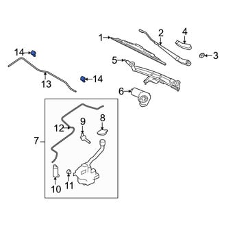 Mercury OE - Front Windshield Washer Nozzle