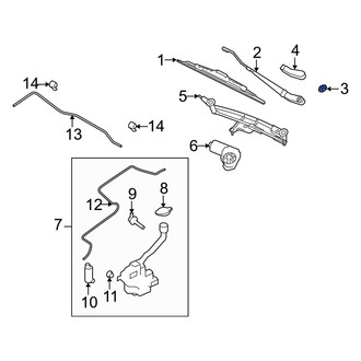 Mercury OE - Wiper Arm Nut