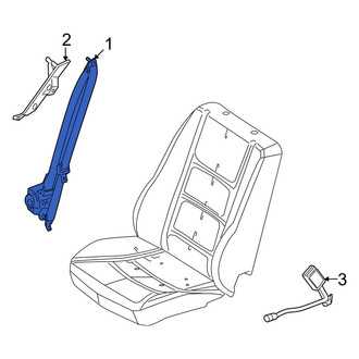 Mercury OE - Rear Right Seat Belt Lap and Shoulder Belt