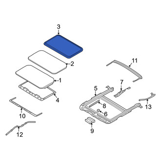 Mercury OE - Sunroof Glass Clip
