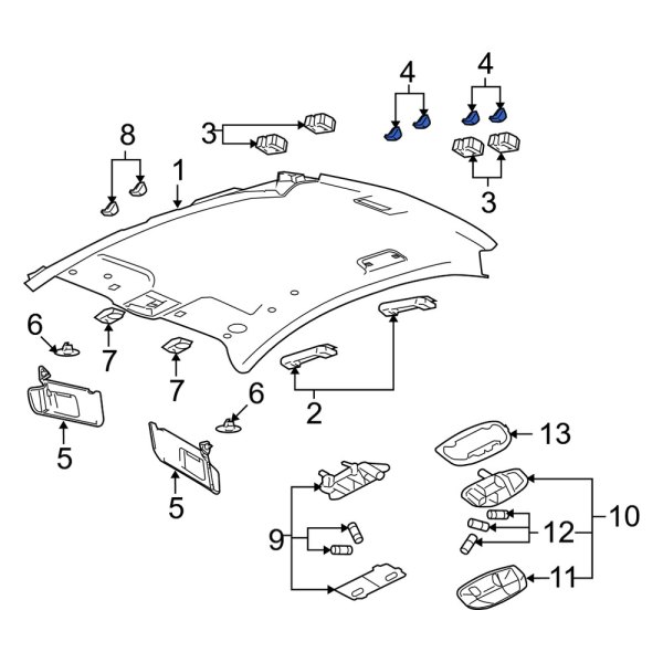 Interior Grab Bar Clip