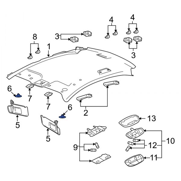 Sun Visor Bracket