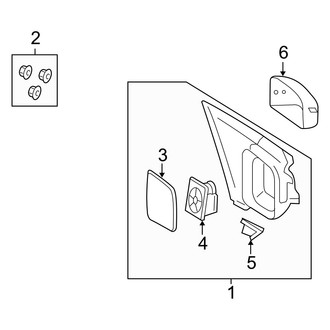 Mercury OE - Front Door - Outside Mirrors