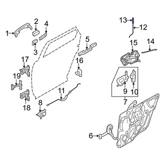 Mercury OE - Rear Door Lock Knob