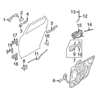 Mercury OE - Rear Door - Lock & Hardware