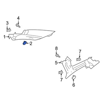 Mercury OE - Rear Upper Quarter Panel Trim Cap