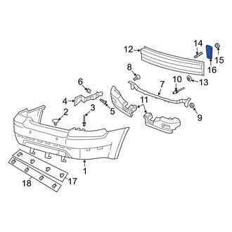 Mercury OE - Rear Left Bumper Impact Bar Bracket