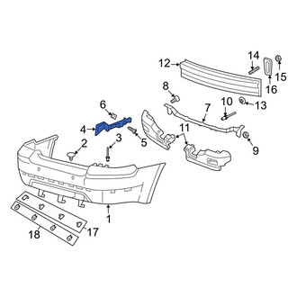 Mercury OE - Rear Left Bumper Cover Bracket