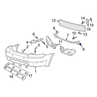 Mercury OE - Bumper Cover Nut
