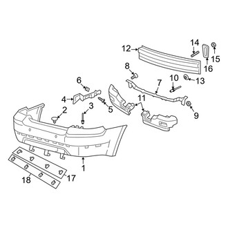 Mercury OE - Rear Bumper - Bumper & Components
