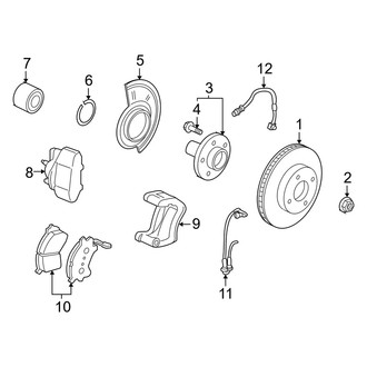 Mercury OE - Front Suspension - Brake Components (Hybrid)