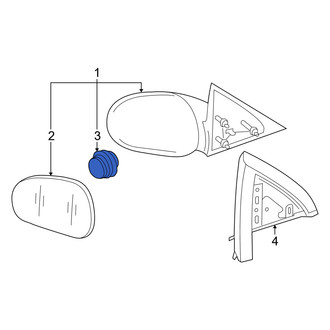 Mercury OE - Front Door Mirror Drive Motor