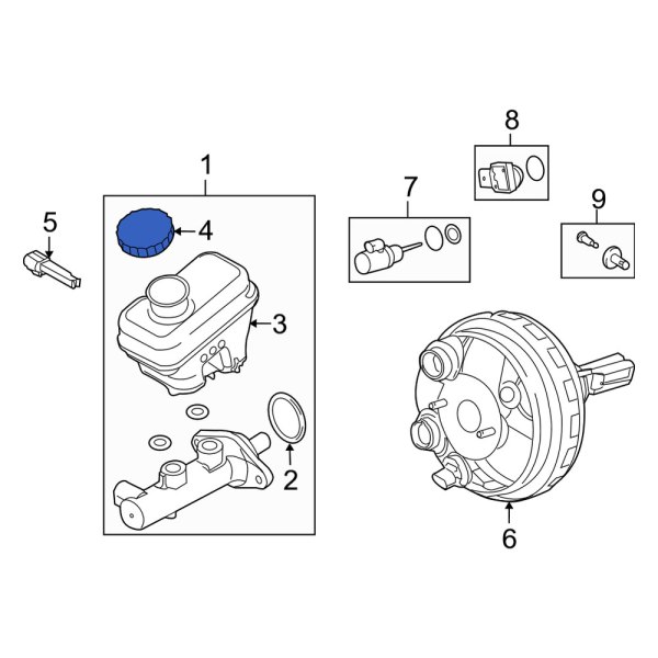 Brake Master Cylinder Reservoir Cap