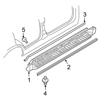 Mercury OE - Pillars, Rocker & Floor - Exterior Trim (Running Board), (FULL HYBRID EV-GAS (FHEV))
