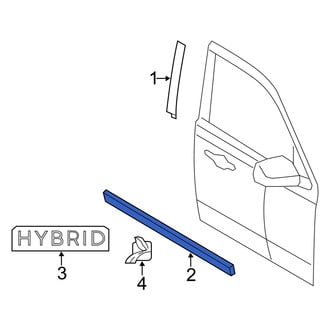 Mercury OE - Front Right Door Belt Molding
