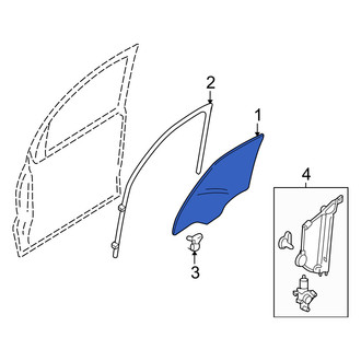 Mercury OE - Rear Right Door Glass