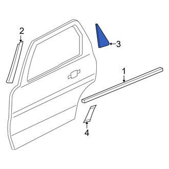 Mercury OE - Rear Right Door Applique