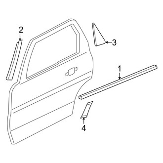 Mercury OE - Rear Door - Exterior Trim (Hybrid)