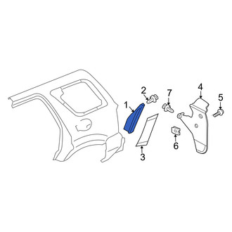 Mercury OE - Rear Left Body Trim Molding