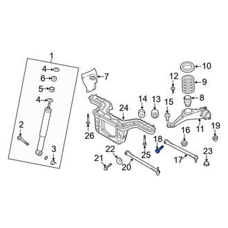 Mercury OE - Rear Upper Suspension Control Arm Bolt