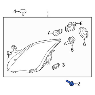 Mercury OE - Headlight Mounting Bolt