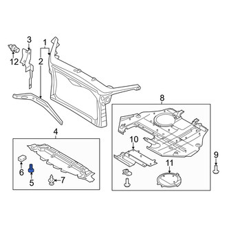 Mercury OE - Lower Radiator Support Air Deflector Screw