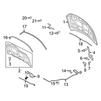 Mercury OE - Hood Latch Screw