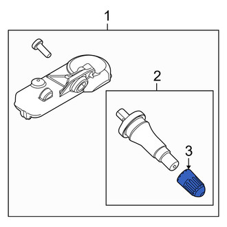 Mercury OE - Tire Pressure Monitoring System (TPMS) Valve Stem Cap