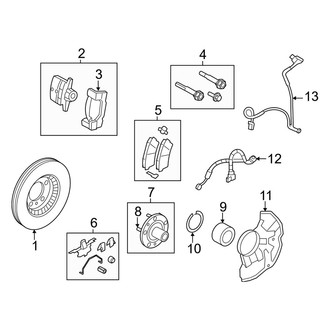 Mercury OE - Front Suspension - Brake Components (Hybrid)