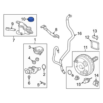 Mercury OE - Brake Master Cylinder Reservoir Cap
