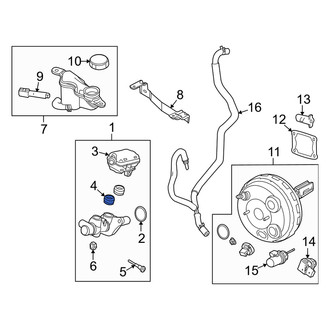 Mercury OE - Brake Master Cylinder Reservoir Gasket