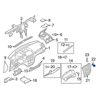 Mercury OE - Glove Box Door Striker Bolt