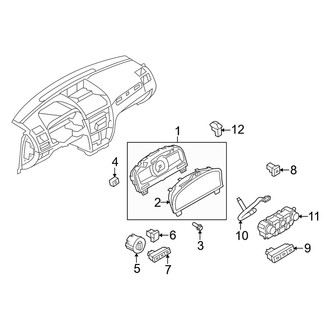 Mercury OE - Instrument Panel - Cluster & Switches (FULL HYBRID EV-GAS (FHEV))