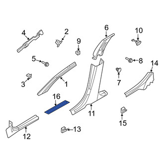 Mercury OE - Front Door Trim Sill Plate Insert
