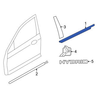 Mercury OE - Front Left Door Window Belt Weatherstrip