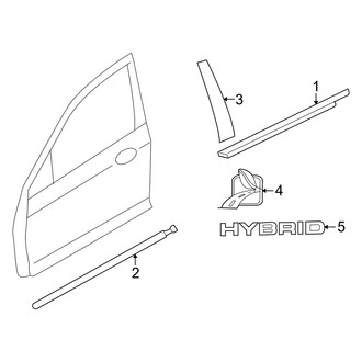 Mercury OE - Front Door - Exterior Trim (FULL HYBRID EV-GAS (FHEV))