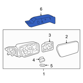 Mercury OE - Front Right Door Mirror Cover
