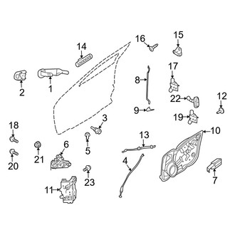 Mercury OE - Front Door - Lock & Hardware (FULL HYBRID EV-GAS (FHEV))