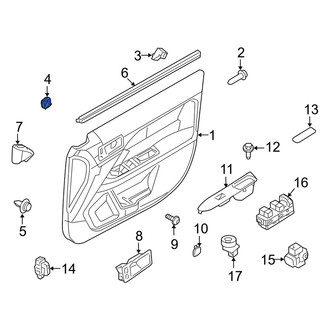 Mercury OE - Rear Door Interior Trim Panel Retainer