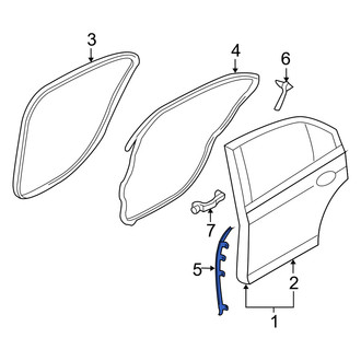 Mercury OE - Rear Left Door Seal
